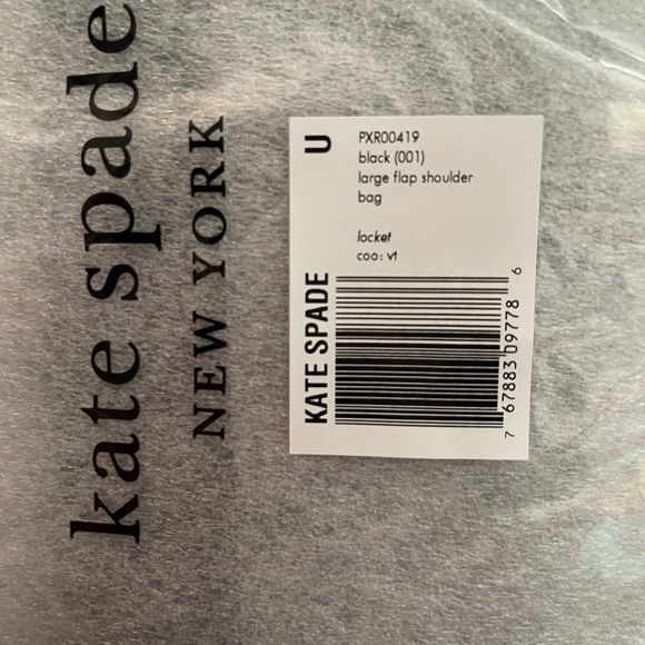 KATE SPADE LOCKET LARGE FLAP SHOULDER BAG W/DUSTBAG BLACK PXR00419 NWT $378 - Picture 13 of 13